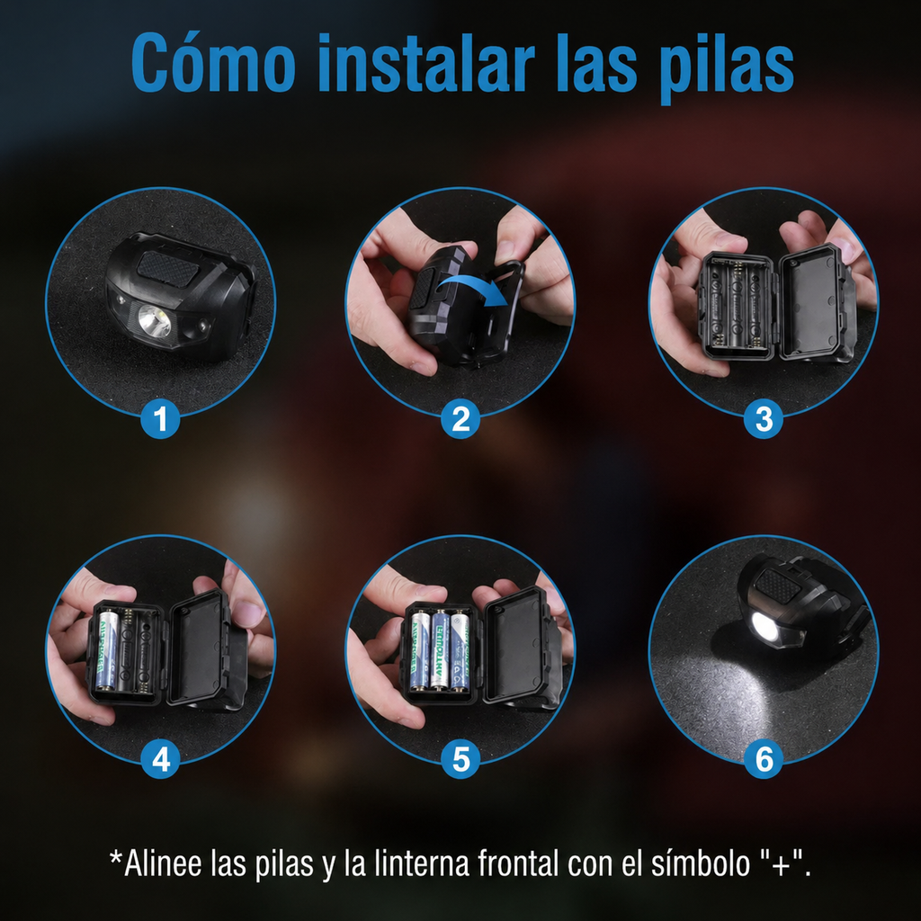 Linterna frontal marca BORUiT de 3 W con luz LED roja, 4 modos de iluminación, resistente al agua, para camping y caminata nocturna. Funciona con pilas AAA. Ideal para usar durante  Observación Astronómica!